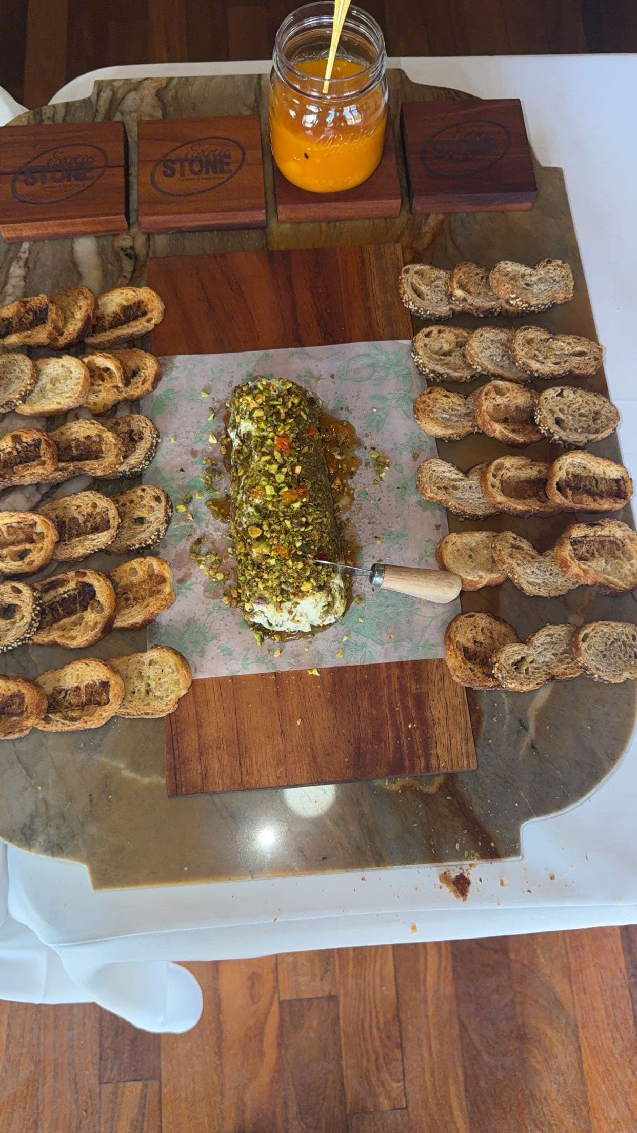 Grazing board of pinwheel canapés